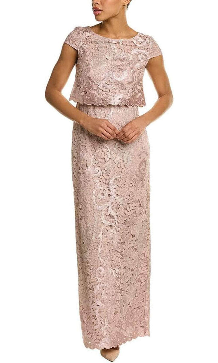 Adrianna Papell AP1E209930 Lace Cap Sleeve Long Dress