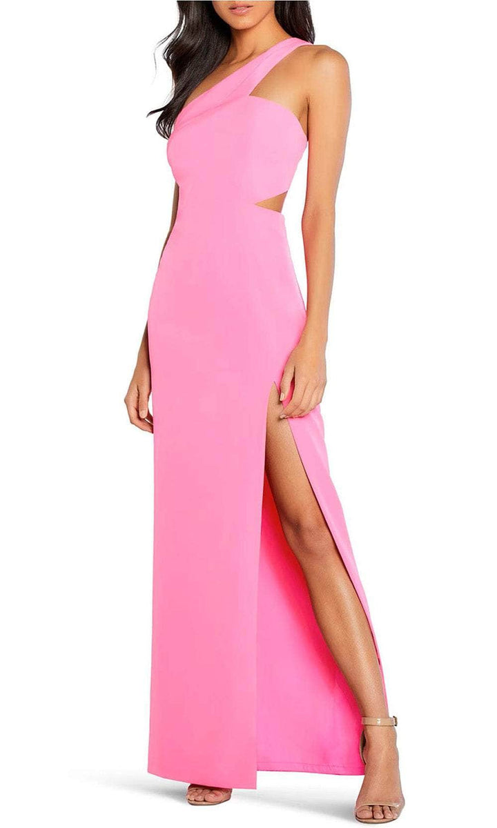 Aidan Mattox MN1E203657 Asymmetric High Slit Evening Gown