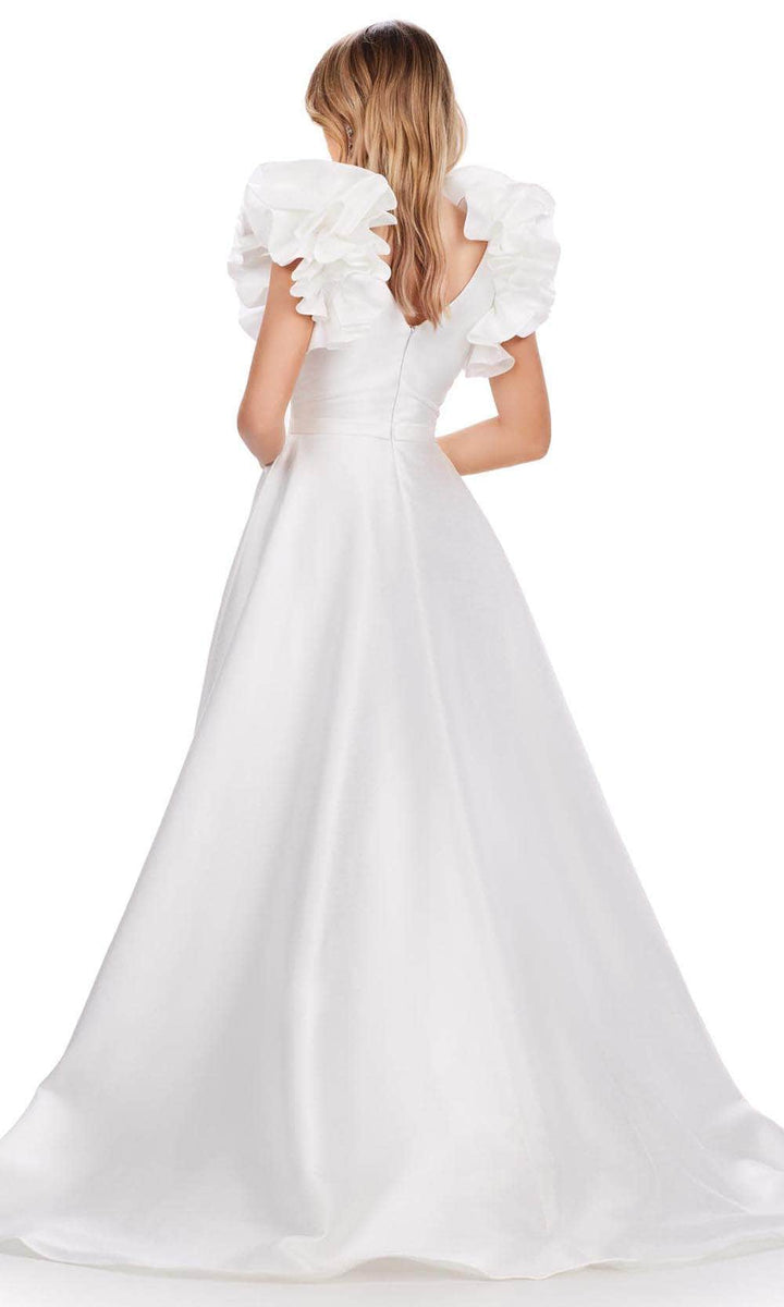 Ashley Lauren 11610 - Ruffle Sleeve Mikado Prom Dress