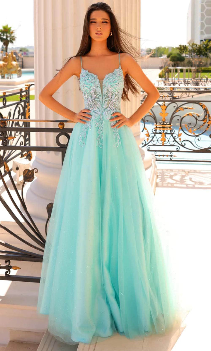 Cyan Prom Dress