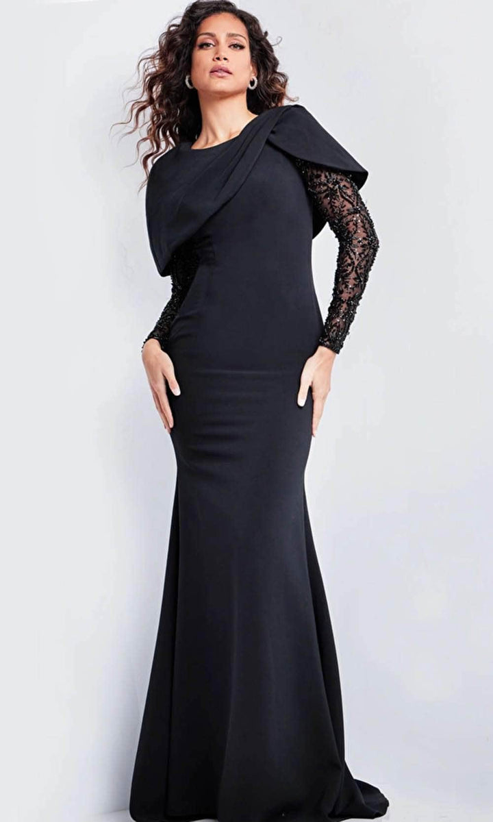 Evening gown clearance with capelet