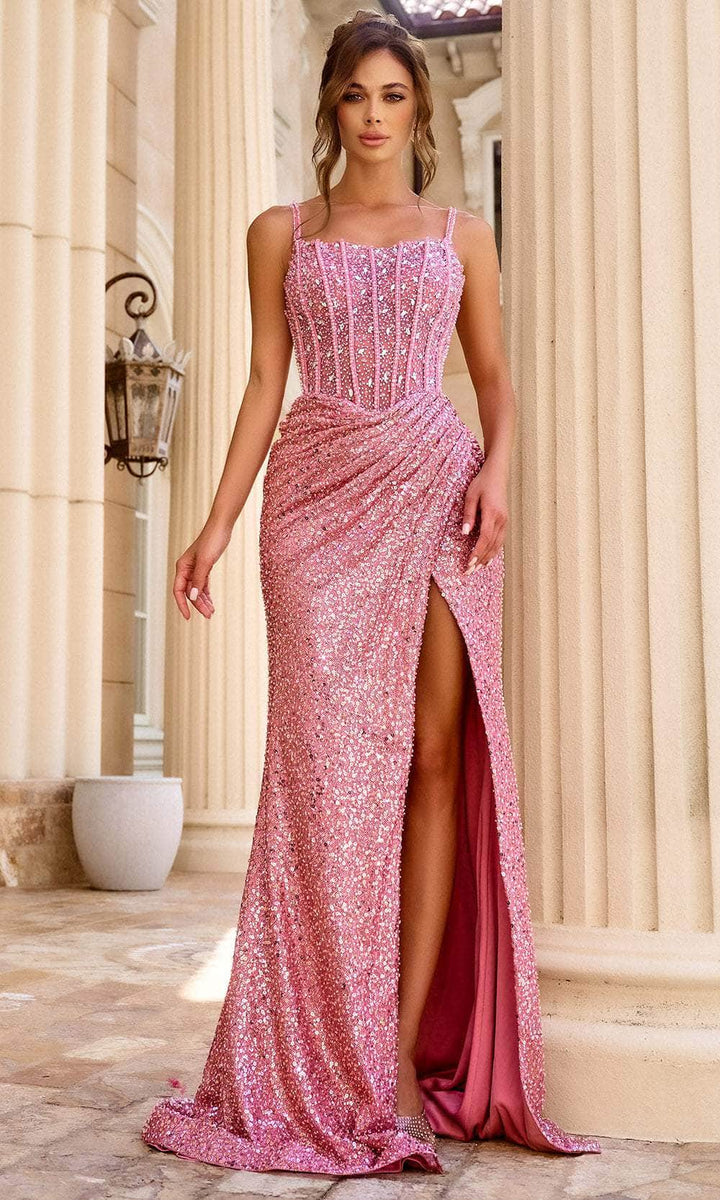 Scarlett Womens Sequin Pink Blush Prom Wedding Party Dress S284330 SZ 10  NWT $89