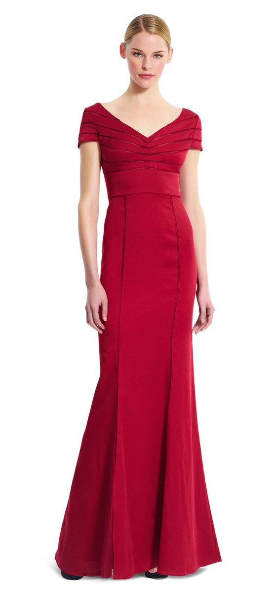 Adrianna Papell 81909150 Satin Sheath Dress 1 Pc Cranberry in