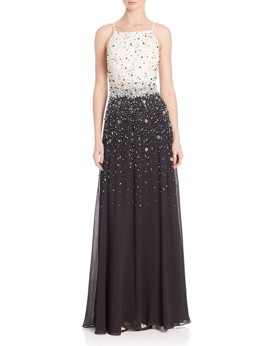 Aidan Mattox Beaded Chiffon Long Dress MD2E201123 Couture