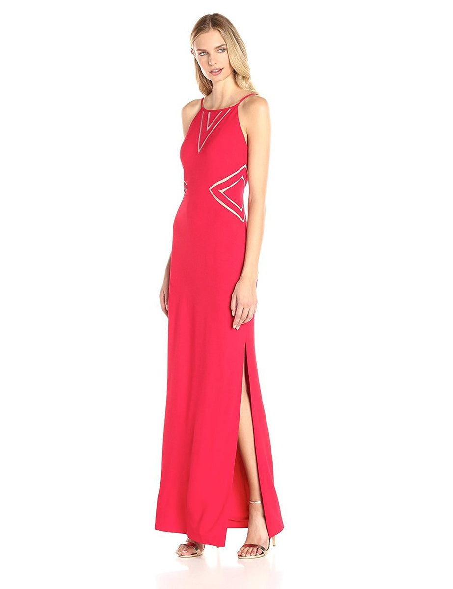 Aidan Mattox Halter Neck Crepe Dress 54469750 Couture Candy