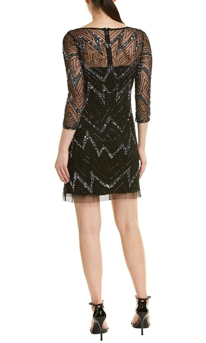 Aidan Mattox MD1E203483 Sequin Illusion Sheath Dress Couture Candy