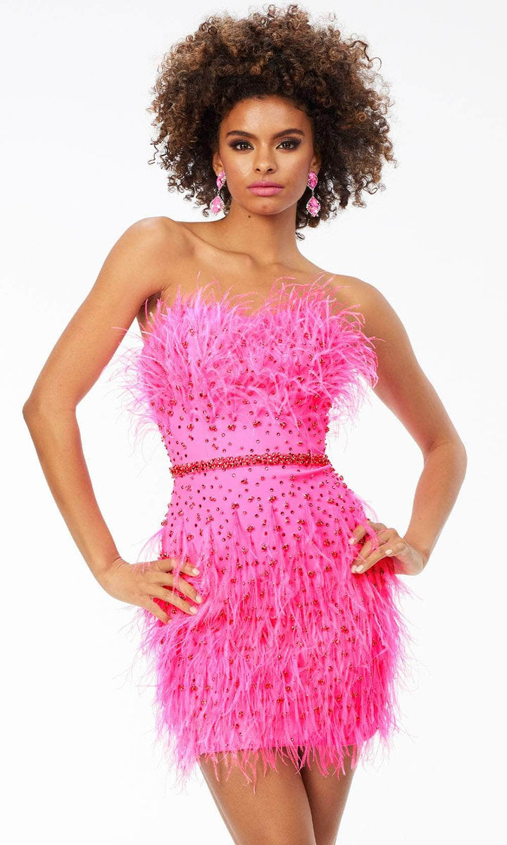 Ashley Lauren 4535 - Fringed Strapless Cocktail Dress – Couture Candy