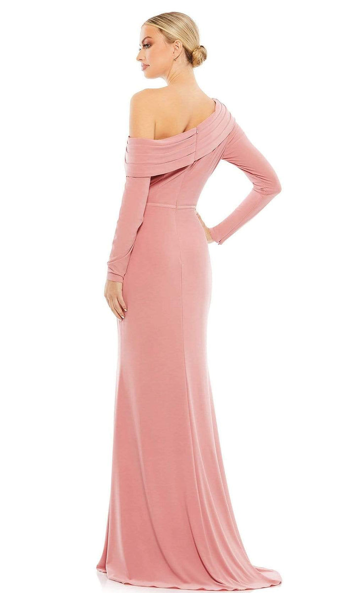 Ieena Duggal - 26595i Pleated Asymmetric Crepe Gown – Couture Candy