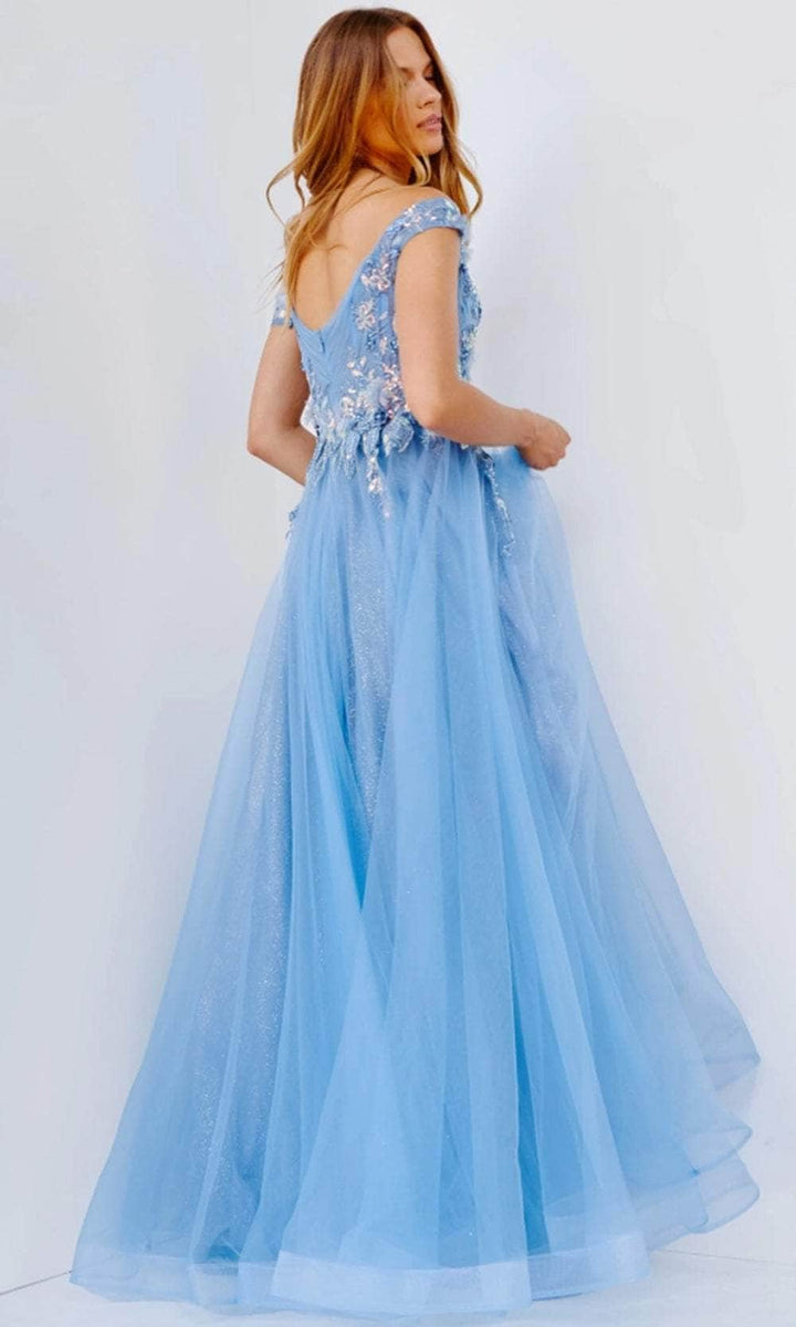Lush Cascading Tulle Dress in American-style. Sky Blue Tulle Dress