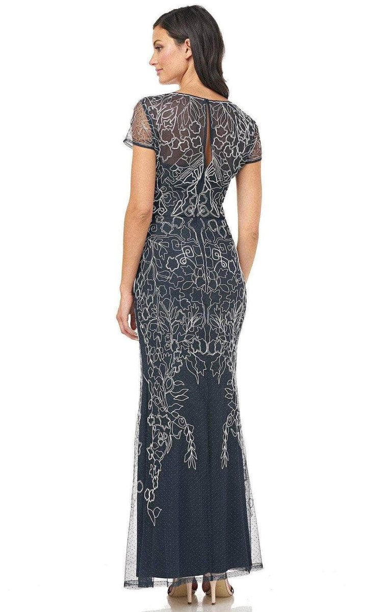 Js collection embroidered overlay 2025 illusion lace evening dress