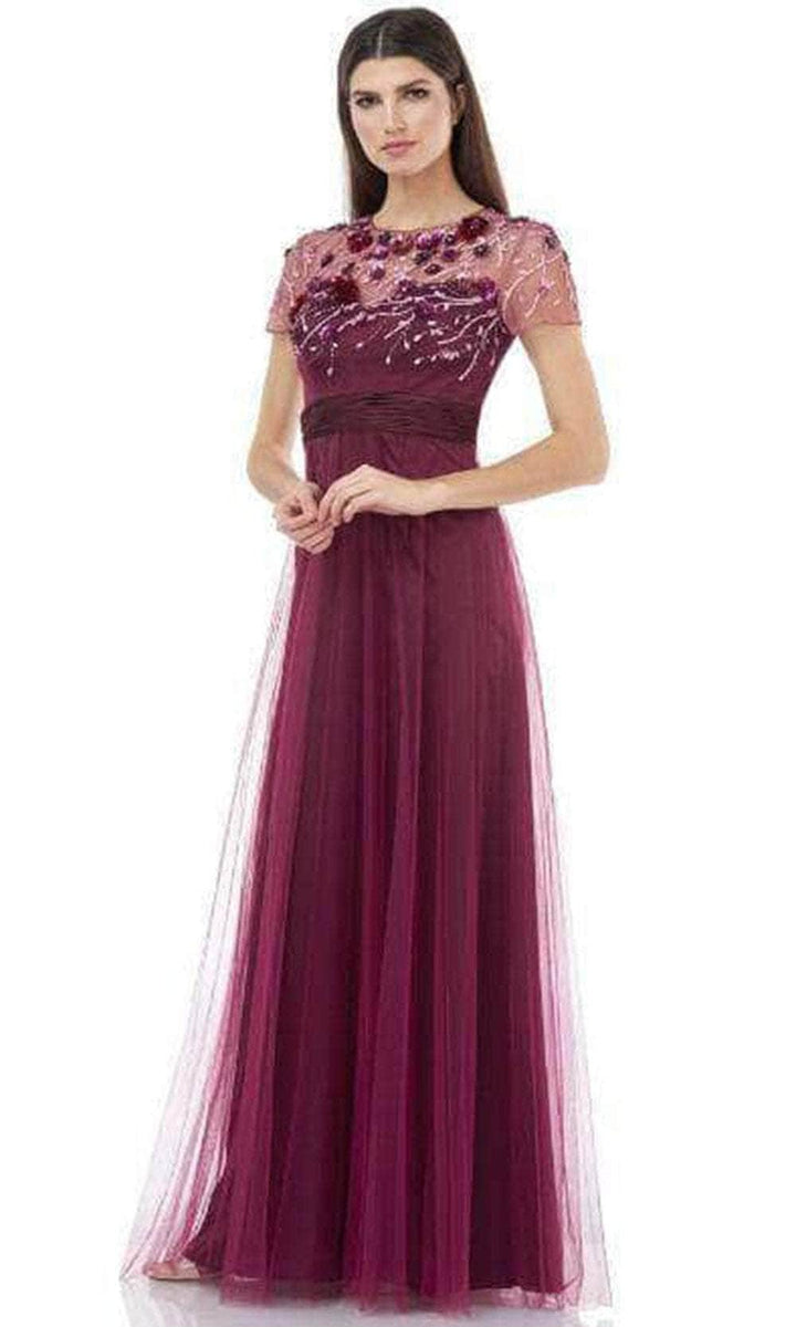 Js collections scalloped shop lace halter gown