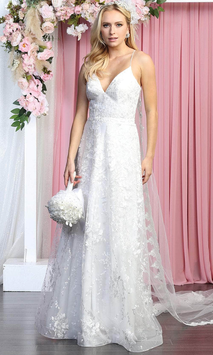 May Queen Mq1885 V Neck Lace Up Back Bridal Gown Couture Candy 2912