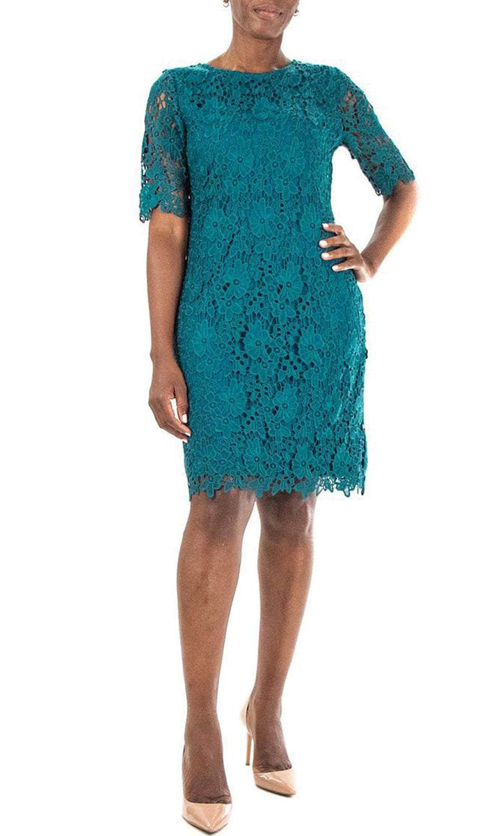 Nina Leonard L0474A - Lace Sheath Formal Dress