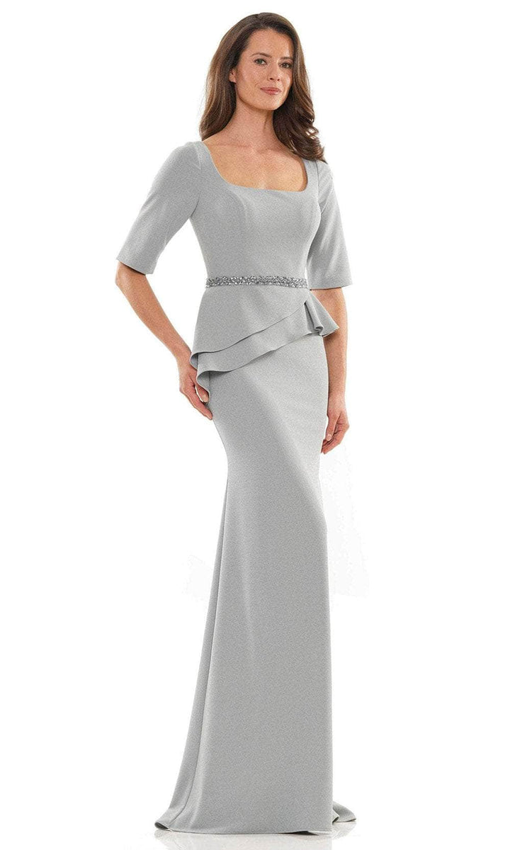 Rina Di Montella RD2761 - 3/4 Sleeves Square Neck Long Dress