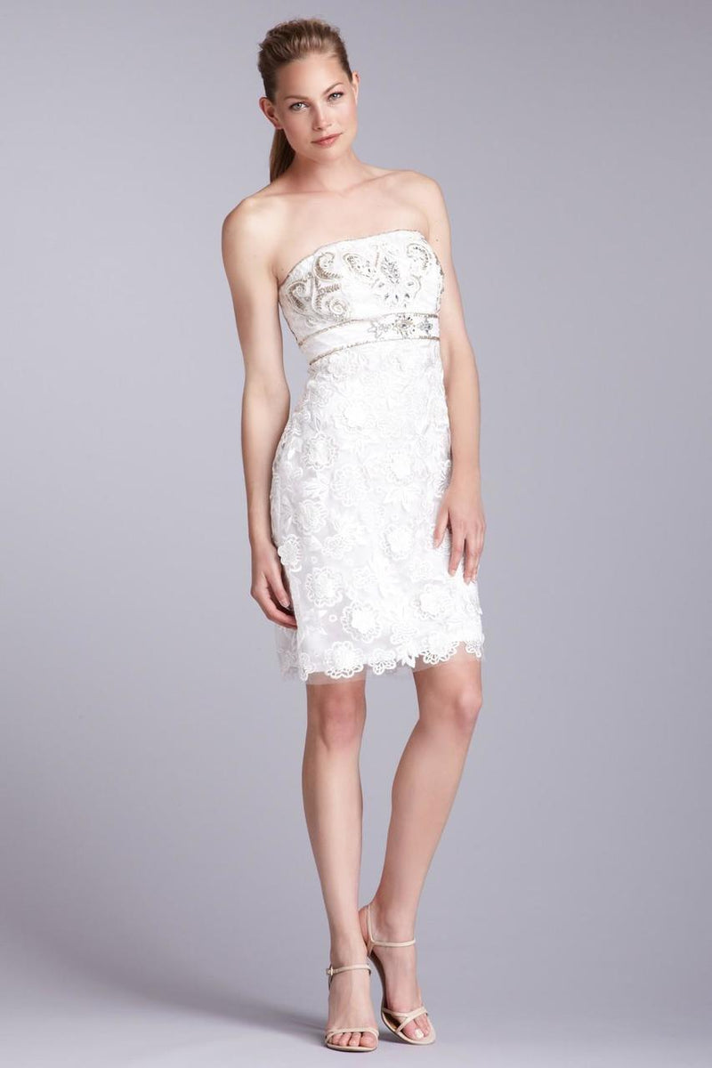 Sue Wong Embroidered Champagne Dress