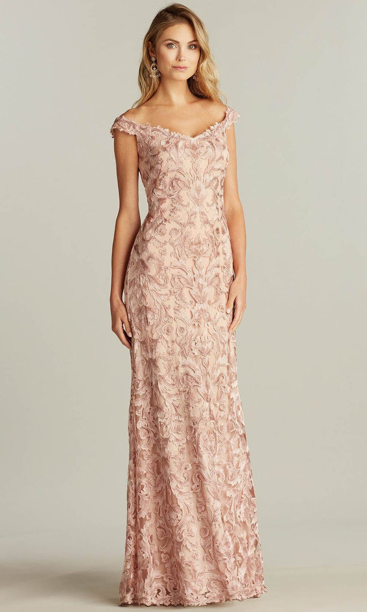 Tadashi Shoji BTE20118L - Bellows Embroidered Tulle Gown