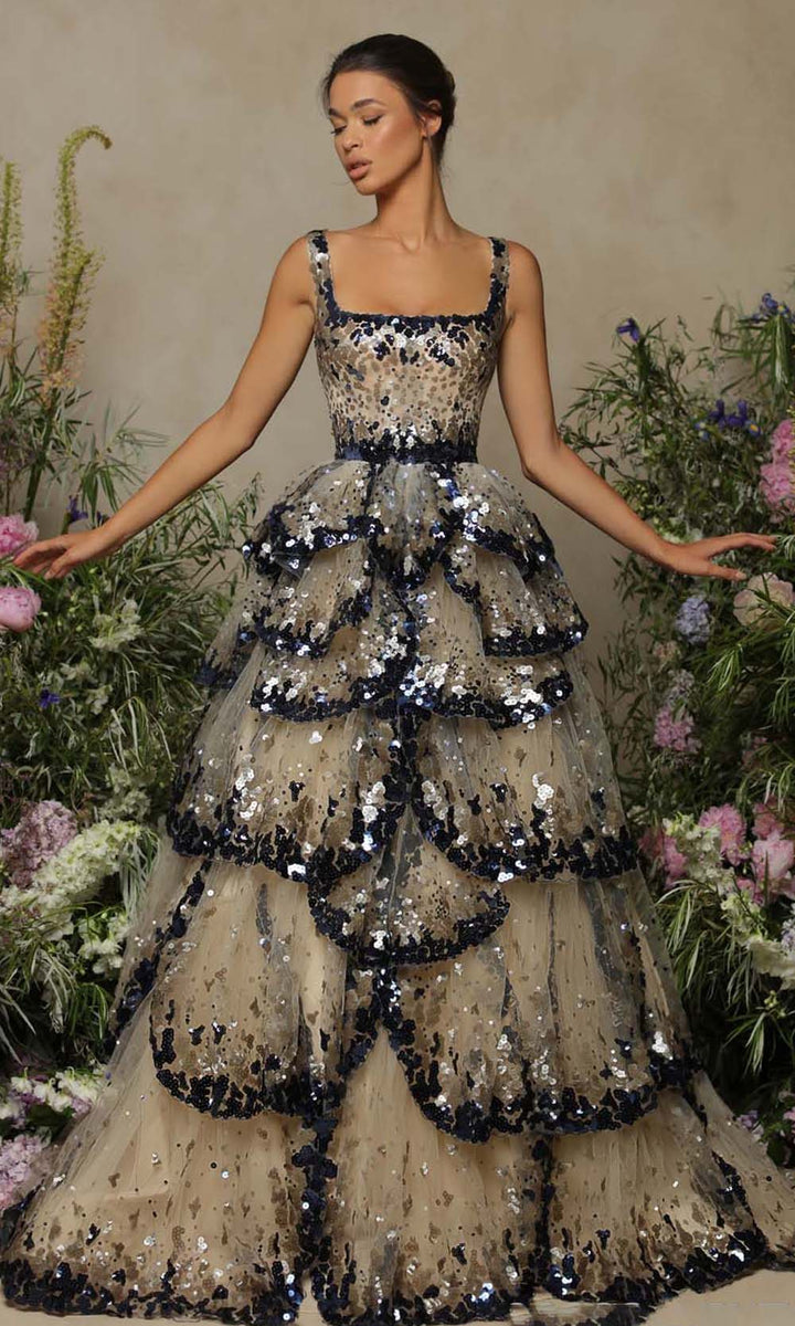 Tarik Ediz 53154 - Long Sleeve Ruched Detailed Dress – Couture Candy