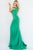 Jovani - 04222 Split One-Shoulder High Leg Slit Evening Gown