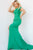 Jovani - 04222 Split One-Shoulder High Leg Slit Evening Gown