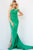 Jovani - 04222 Split One-Shoulder High Leg Slit Evening Gown