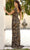 Primavera Couture 13137 - Short Sleeve Sequin with V-Back Evening Gown