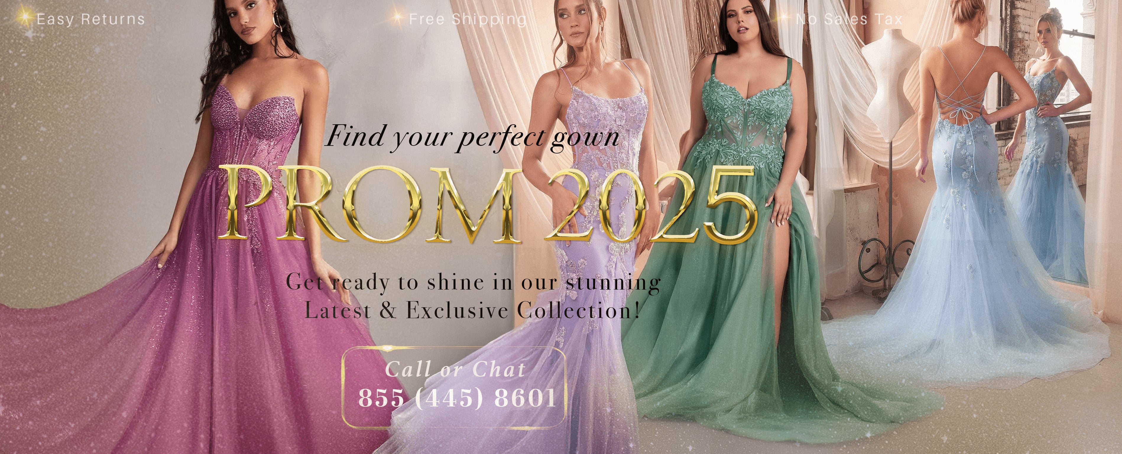 Prom Dresses 2025 Banner