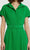 Mac Duggal 21000 - Collared Short Sleeve Tea-Length Dress