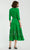 Mac Duggal 21001 - Lace Applique Quarter Sleeve Tea-Length Dress