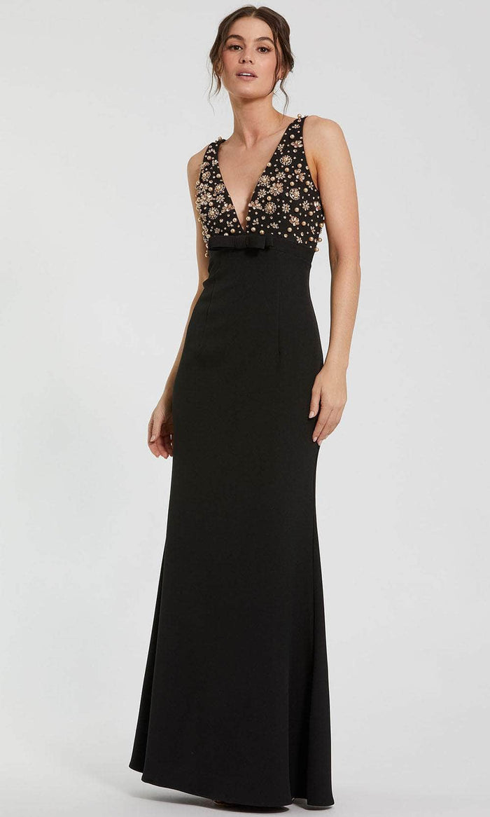 Ieena Duggal 2278 - Embellished Sleeveless Bodice Evening Dress Special Occasion Dresses 0 /Black