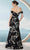 Janique 2512 - Floral Print Evening Dress