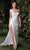 Cinderella Divine Bridal 7448W - Asymmetrical High Slit Bridal Gown