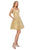 Cinderella Couture 8011J - Sleeveless Sweetheart Neck Cocktail Dress In Gold