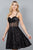Cinderella Couture 8126J - Sweetheart Neck A-Line Cocktail Dress In Black