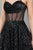 Cinderella Couture 8126J - Sweetheart Neck A-Line Cocktail Dress In Black