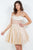 Cinderella Couture 8126J - Sweetheart Neck A-Line Cocktail Dress In Gold