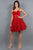 Cinderella Couture 8126J - Sweetheart Neck A-Line Cocktail Dress In Red