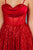 Cinderella Couture 8126J - Sweetheart Neck A-Line Cocktail Dress In Red