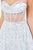 Cinderella Couture 8126J - Sweetheart Neck A-Line Cocktail Dress In Silver