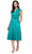 Alex Evenings 8166698 - V-Neck Taffeta Tea-Length Dress with Waist Tie