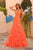 Amarra 88378 - Sleeveless Sequin Trumpet Gown In Orange