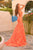 Amarra 88378 - Sleeveless Sequin Trumpet Gown In Orange