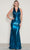 Poly USA 9542 - Halter Ruched Bodice Prom Dress