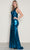 Poly USA 9542 - Halter Ruched Bodice Prom Dress