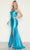 Poly USA 9644 - Bow Accented Sweetheart Satin Prom Dress