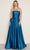 Poly USA 9720 - Straight Neckline Metallic Prom Dress