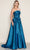 Poly USA 9720 - Straight Neckline Metallic Prom Dress