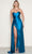 Poly USA 9734 - Satin Sheath Lace-Up Back Prom Gown