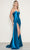 Poly USA 9734 - Satin Sheath Lace-Up Back Prom Gown