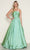 Poly USA 9754 - Straight Neckline Ruched Top Prom Dress