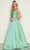 Poly USA 9754 - Straight Neckline Ruched Top Prom Dress